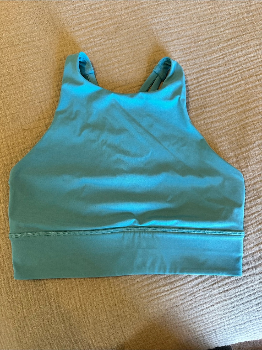 lululemon athletica High-Neck Sports Bra - Aqua Blue